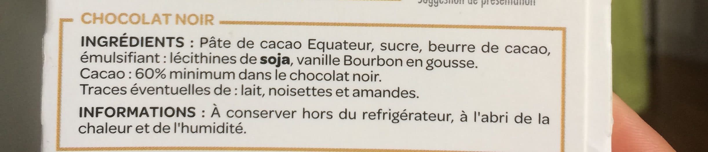 Ivoria L'equatorial Chocolat noir 60% packshot