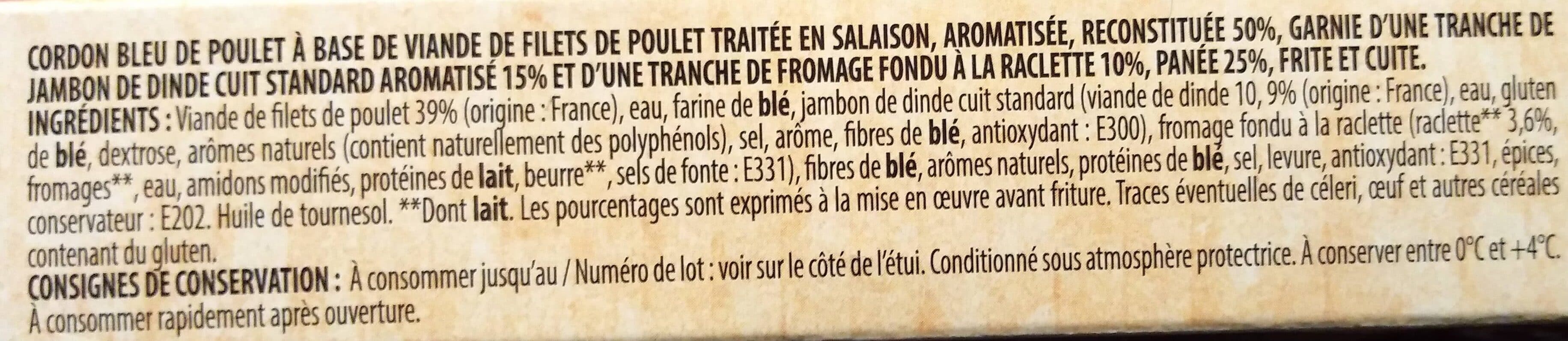 Volae CORDON BLEU RACLETTE (FILET DE POULET) 200g packshot