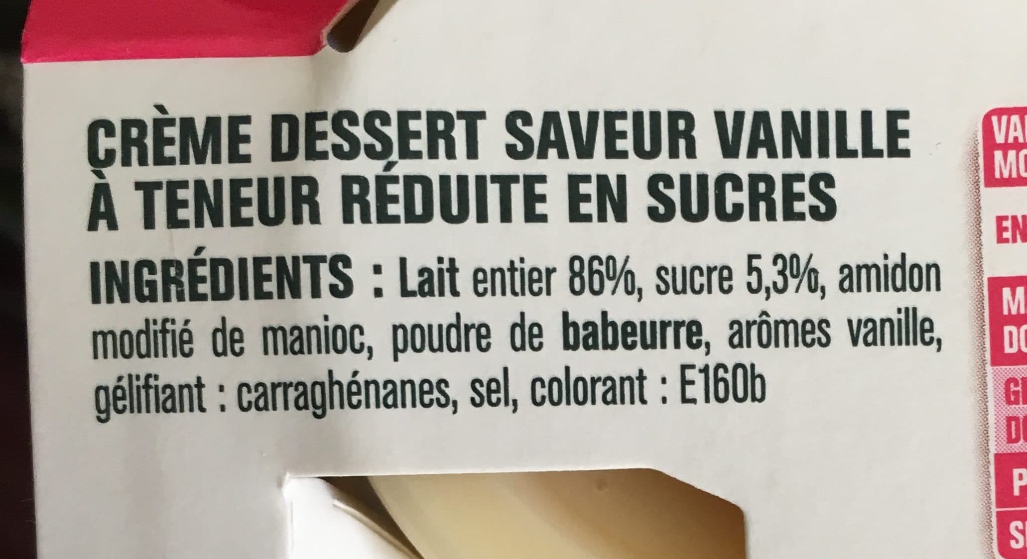 Pâturages Detox -30% crème dessert saveur vanille packshot