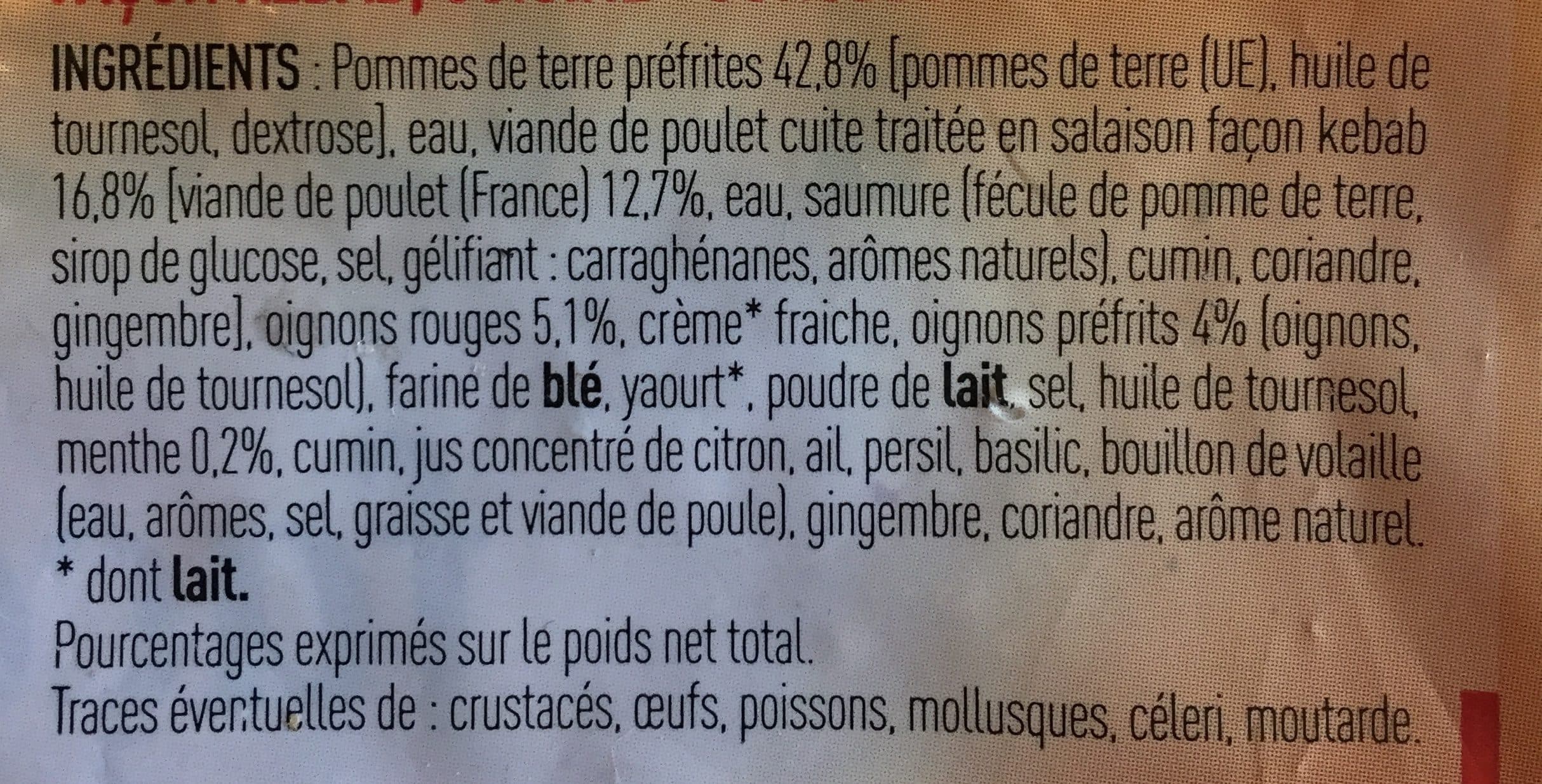 Netto Poélée façon Kebab 900g packshot