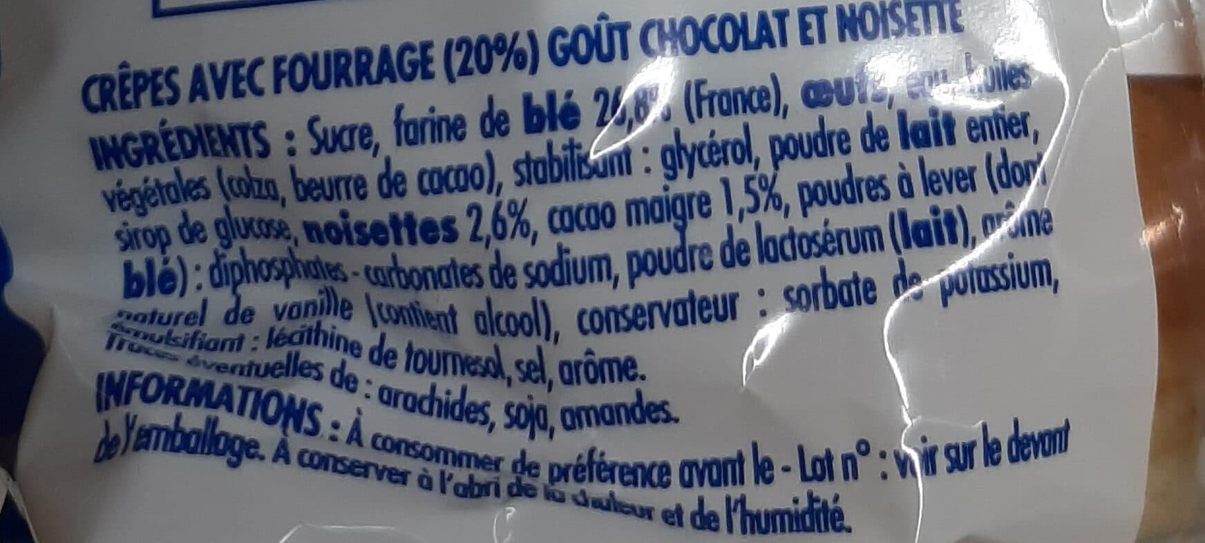 Chabrior Pancakes fourrés saveur chocolat noisette packshot