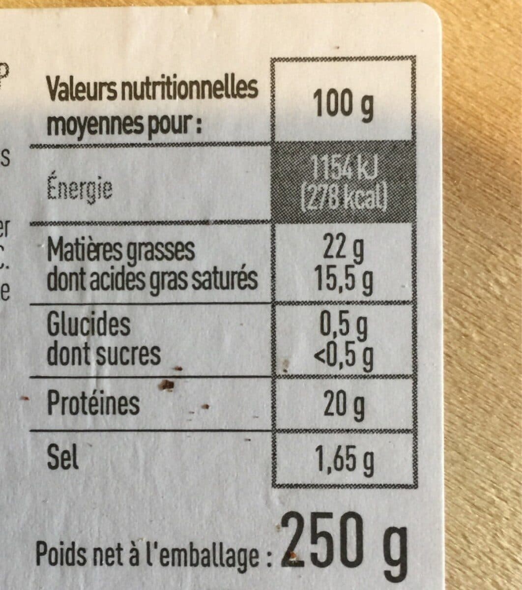 Netto Camembert de normandie aop lc 250g packshot