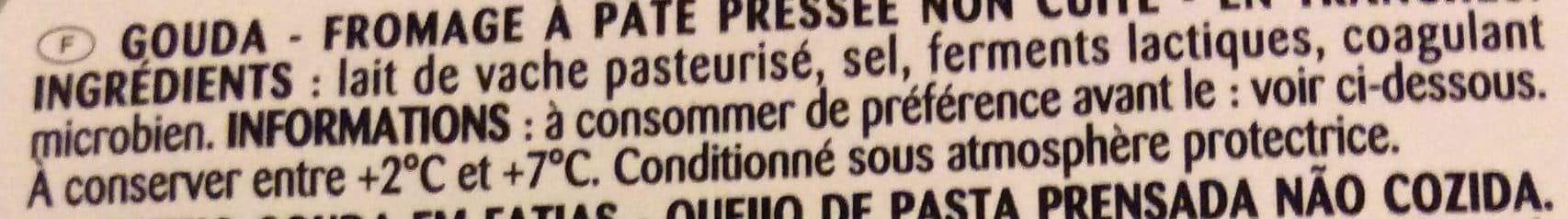Paturages Gouda tranche 200g packshot