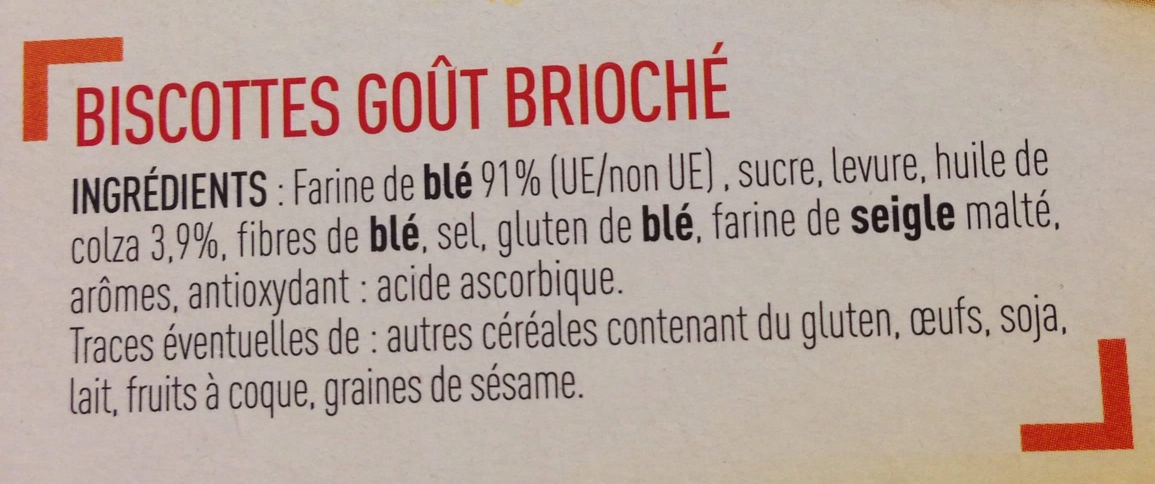 Netto Biscottes goût brioché x36 packshot