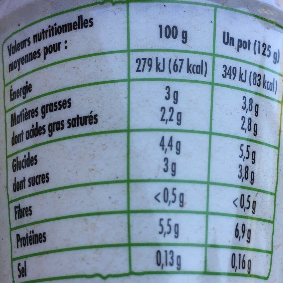 Intermarché Yaourt brebis bio nature 2x125g packshot