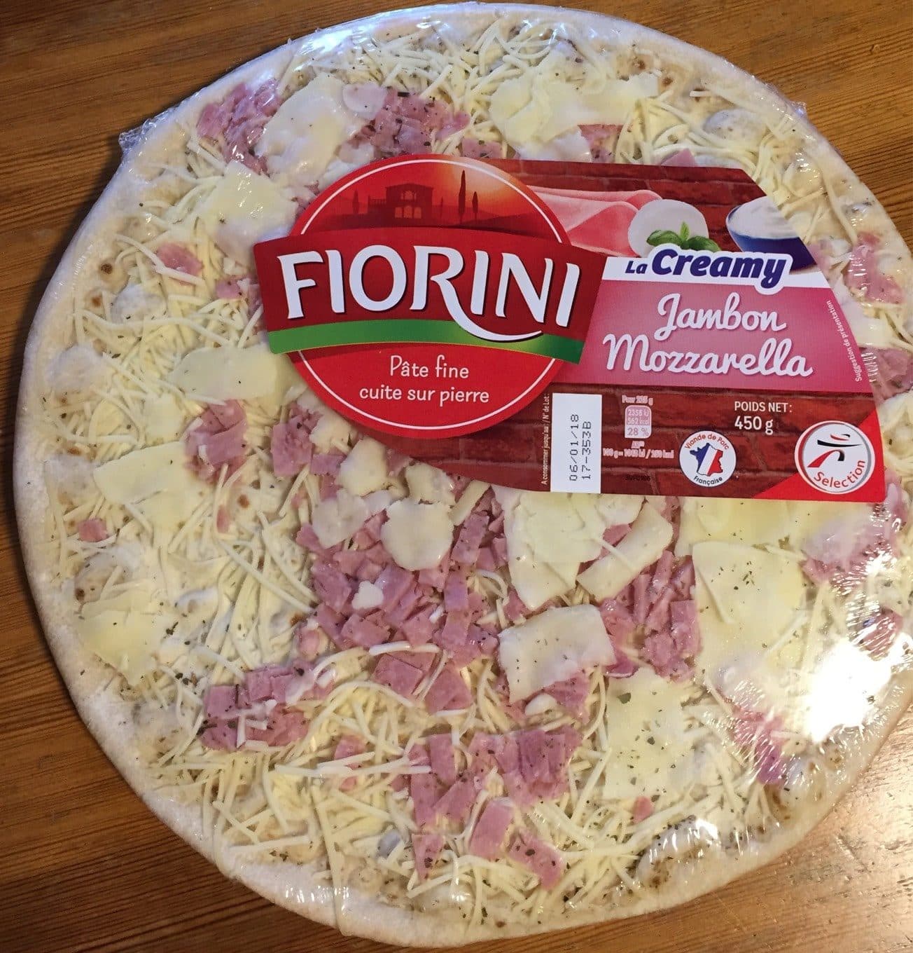 Fiorini Pizza La Creamy jambon mozzarella 450 g packshot