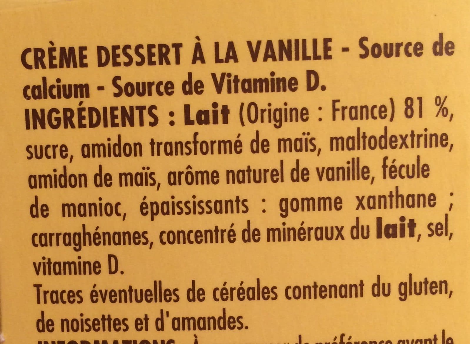 Pâturages DESSERTS LACTES VANILLE 4X85 G - P'tits Prods packshot