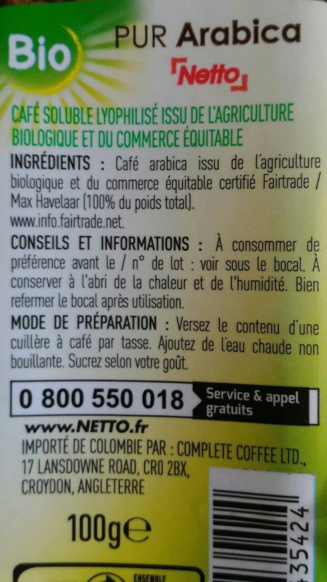 Netto Café soluble Pur Arabica packshot