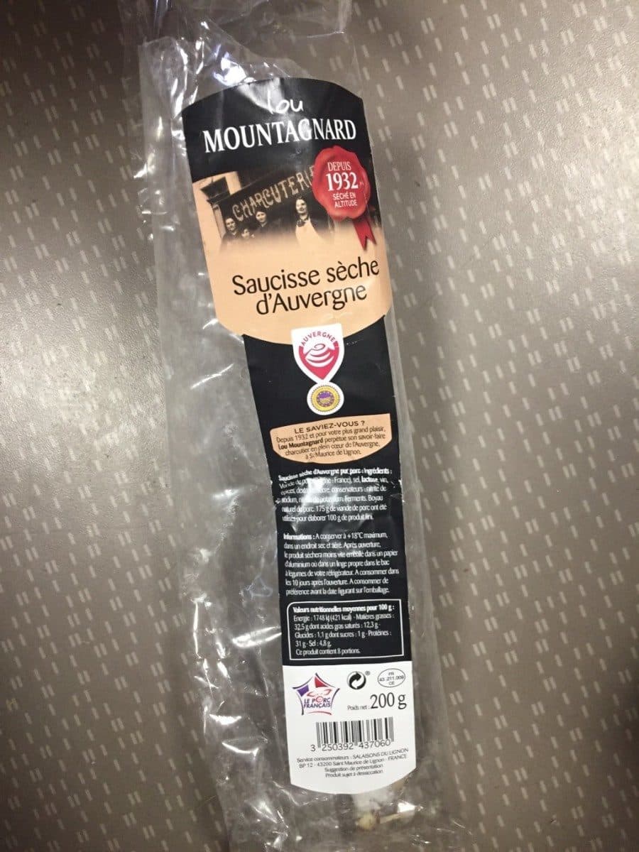 Lou montagnard saucisse seche d'auvergne packshot