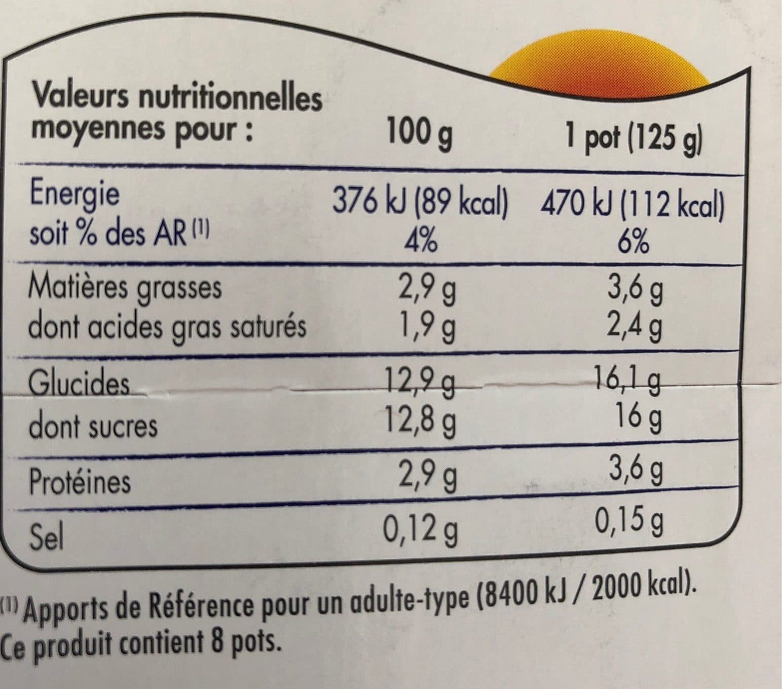 Paturages Intermarché YAOURT AU LAIT ENTIER POT VERRE PANACHE 8X125G - fraise, vanille, noix de coco, citron packshot