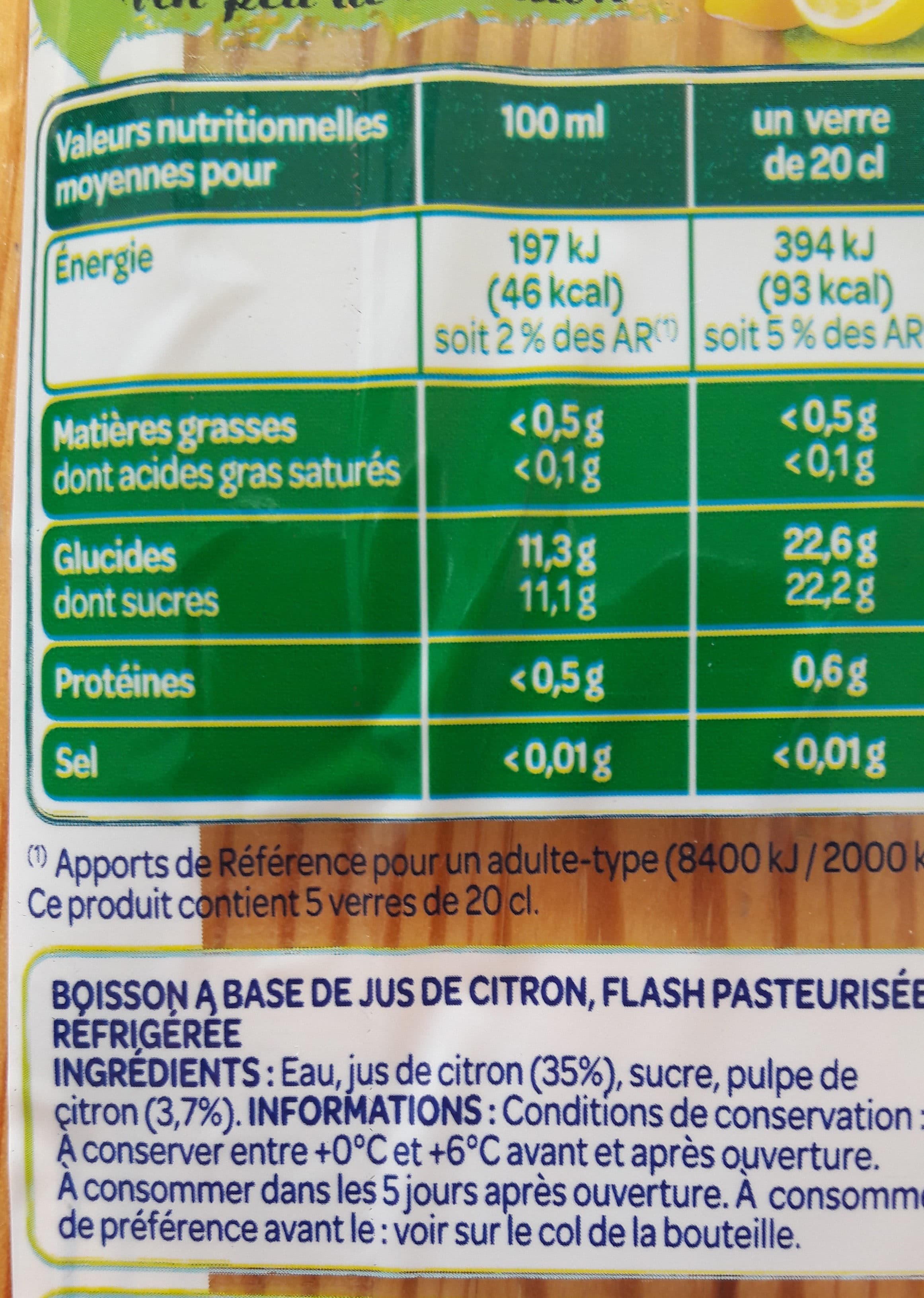 Paquito Boisson au jus de citron pet 1 l packshot