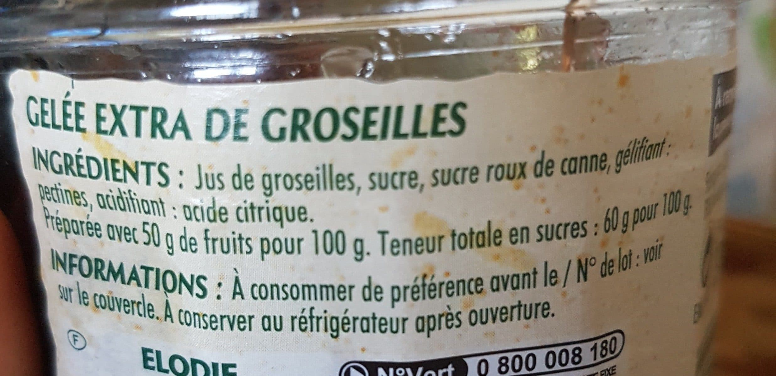 Open Food Facts Gelée groseilles packshot
