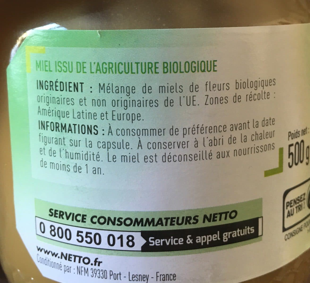 Netto Miel de fleurs packshot