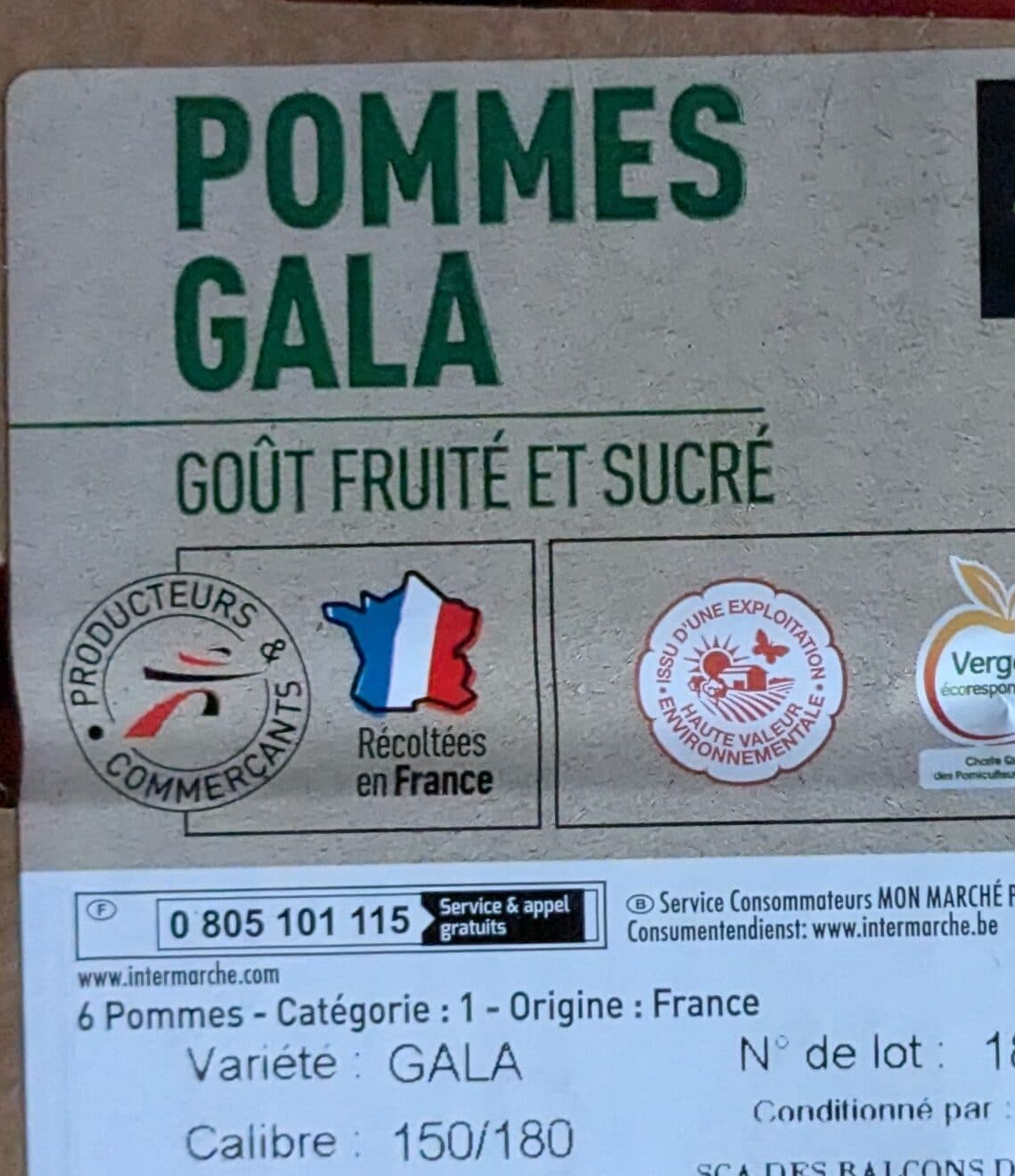 Mon Marché Plaisir Pommes Gala packshot