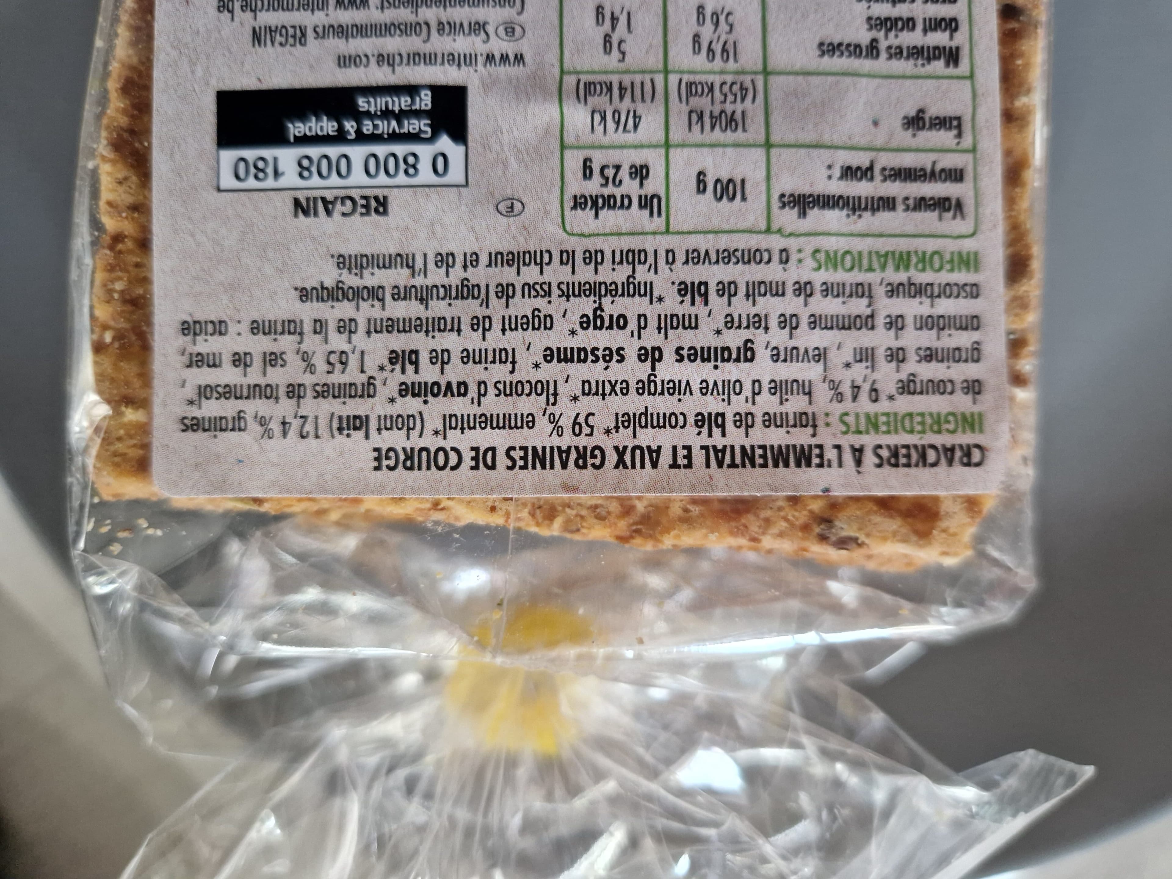 Chabrior Crackers emmental et graines de courge x8 - BIO packshot