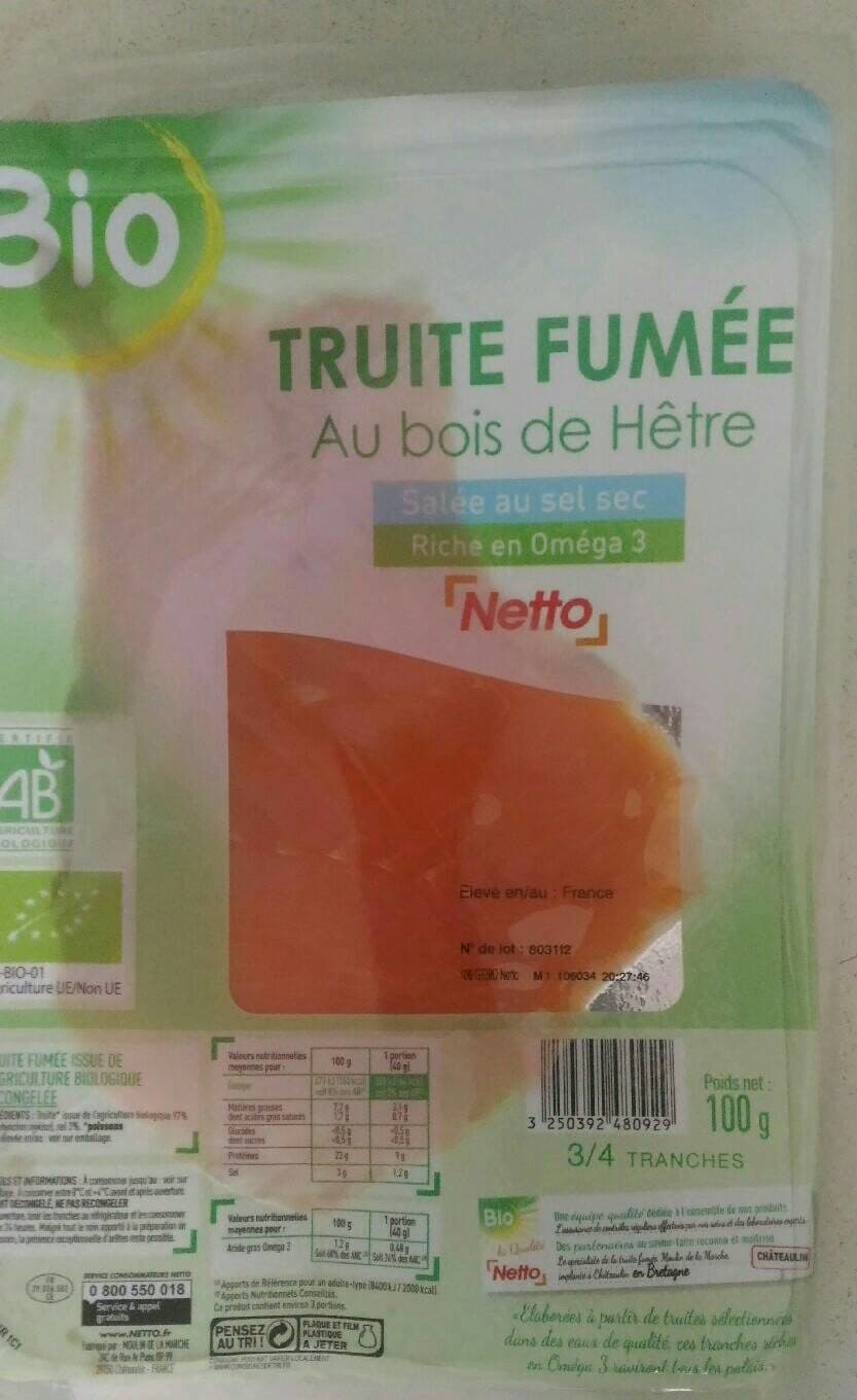 Netto Truite fumée au bois de hêtre packshot