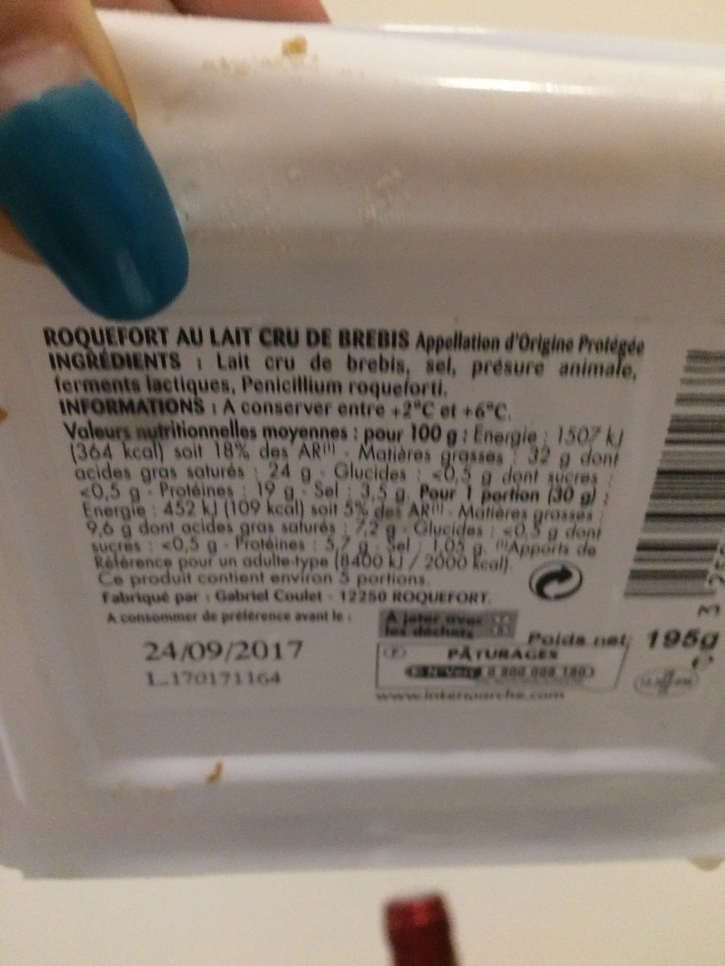 Pâturages Roquefort packshot