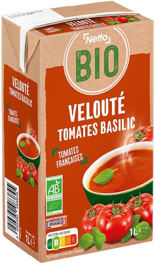 Netto Veloute tomates basilic bio 1l packshot