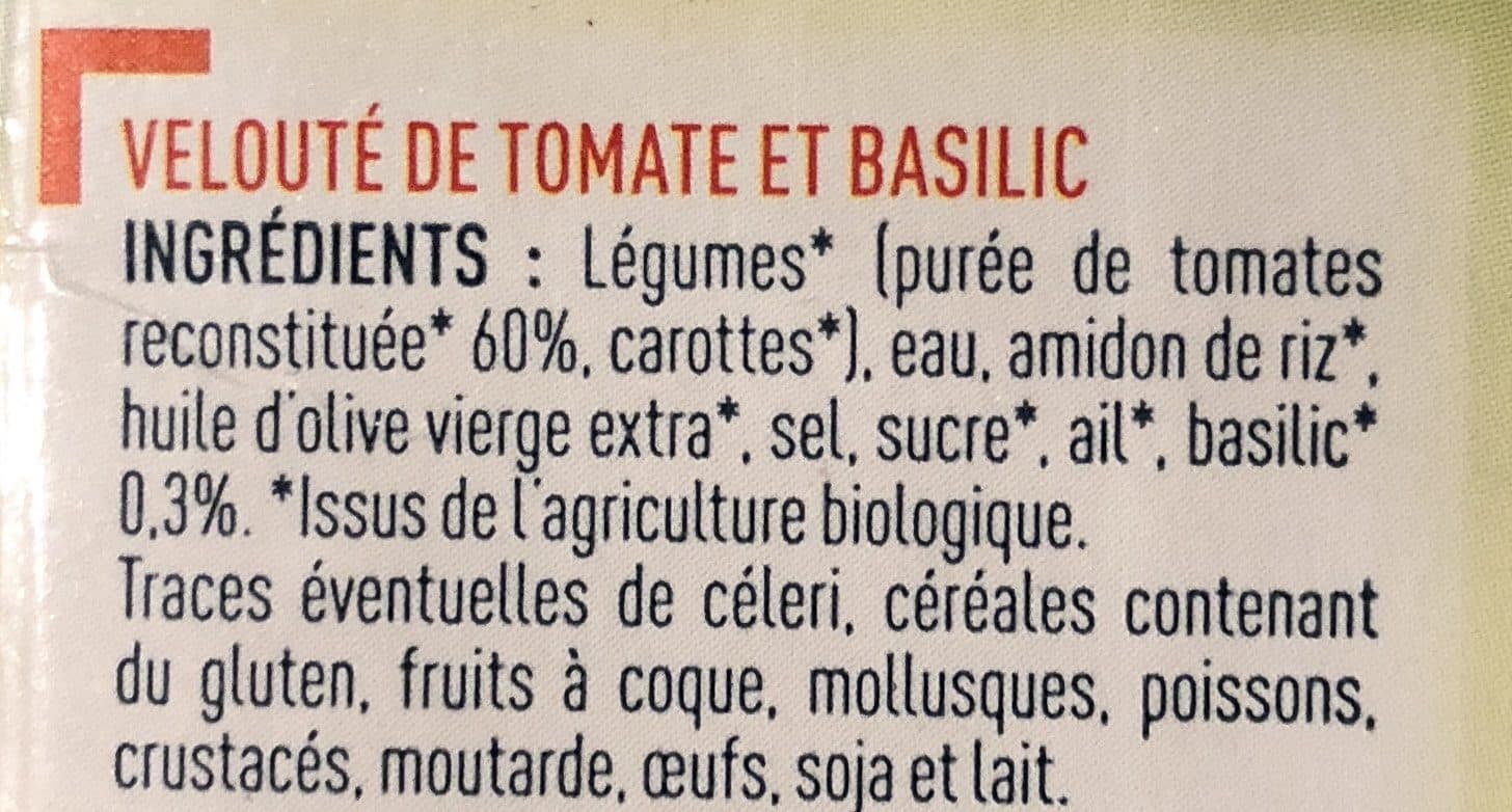 Netto Veloute tomates basilic bio 1l packshot