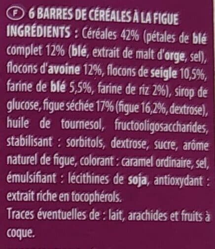 Chabrior Barres de céréales à la figue x6 packshot