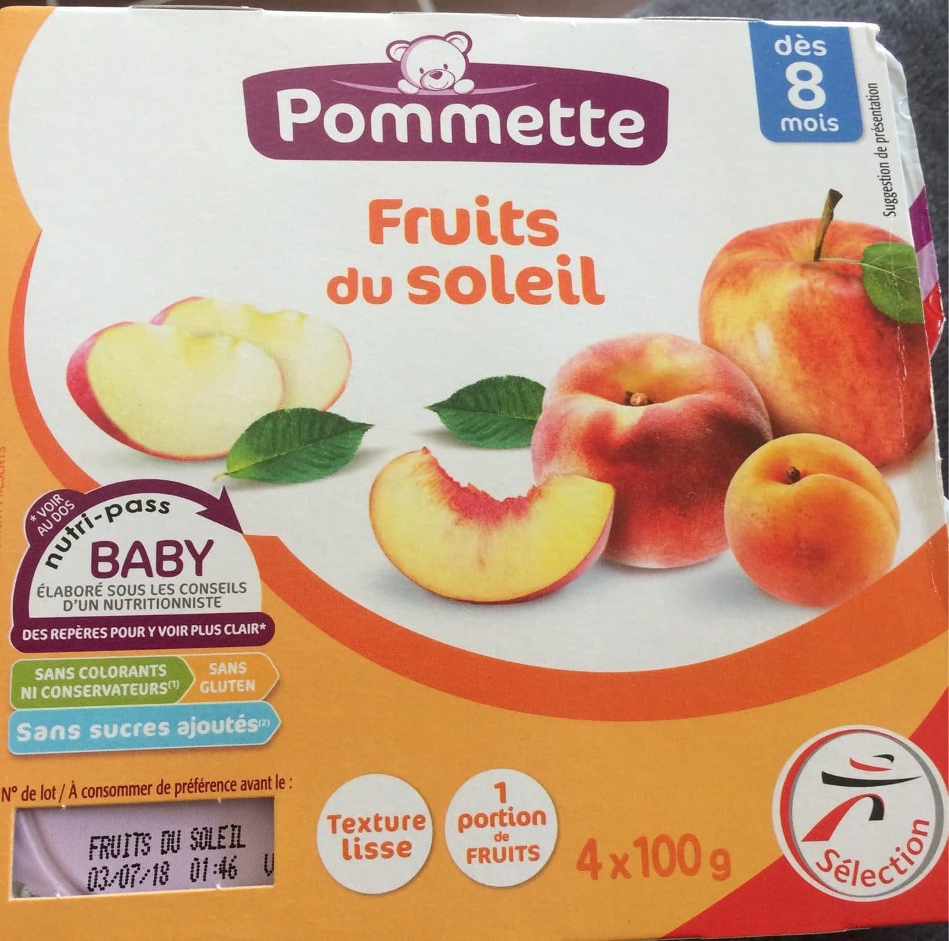 Intermarche Compote bb fruits du soleil packshot