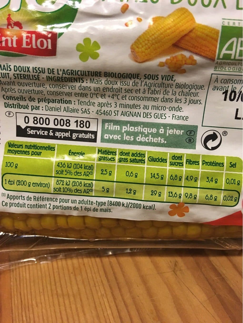Saint-éloi Mais 2 epis bio 400g packshot