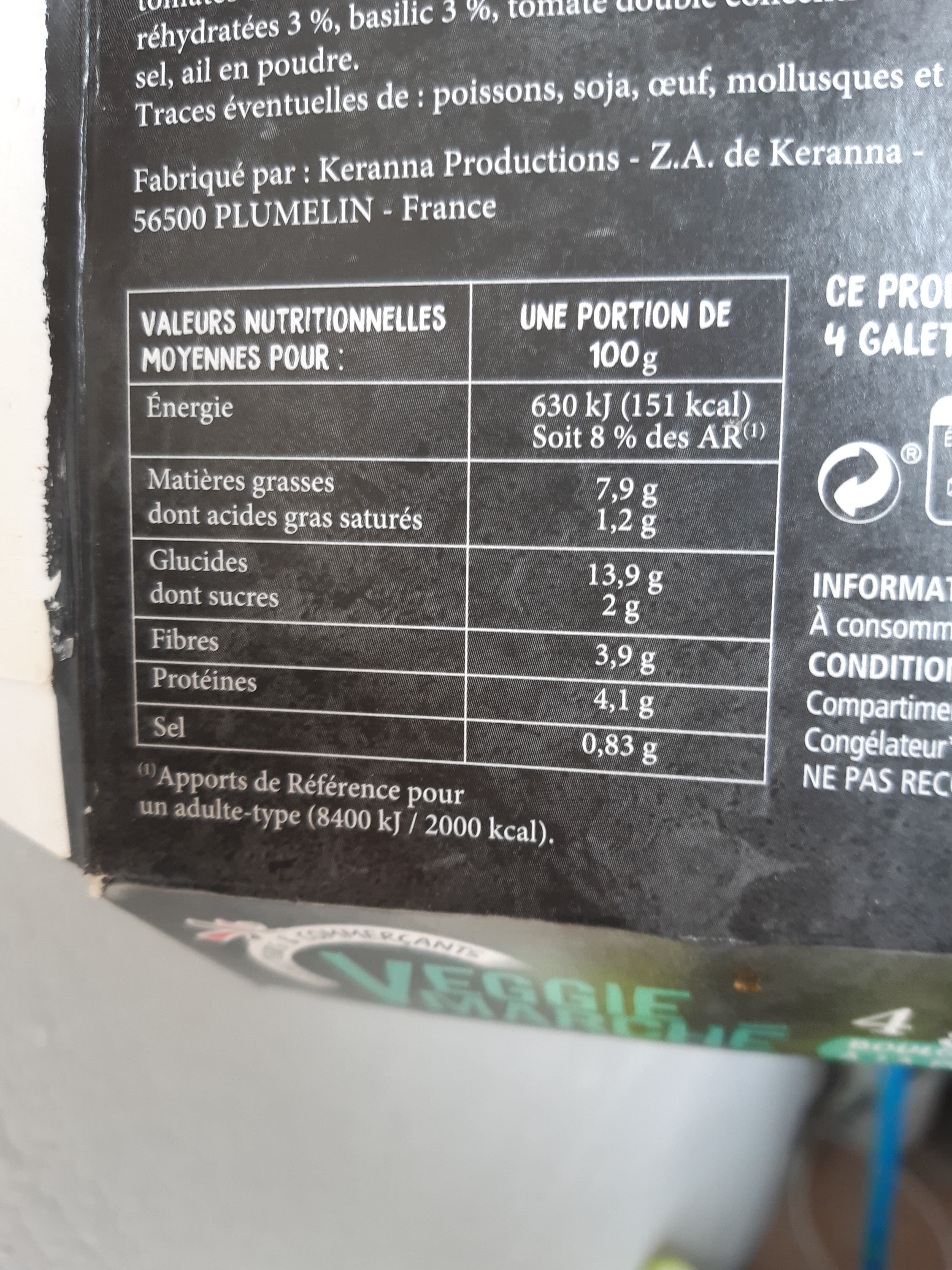 Veggie Marché Galette packshot