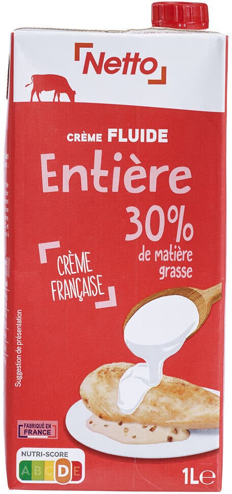 Netto Creme uht 30% mg liquide bq 1l packshot