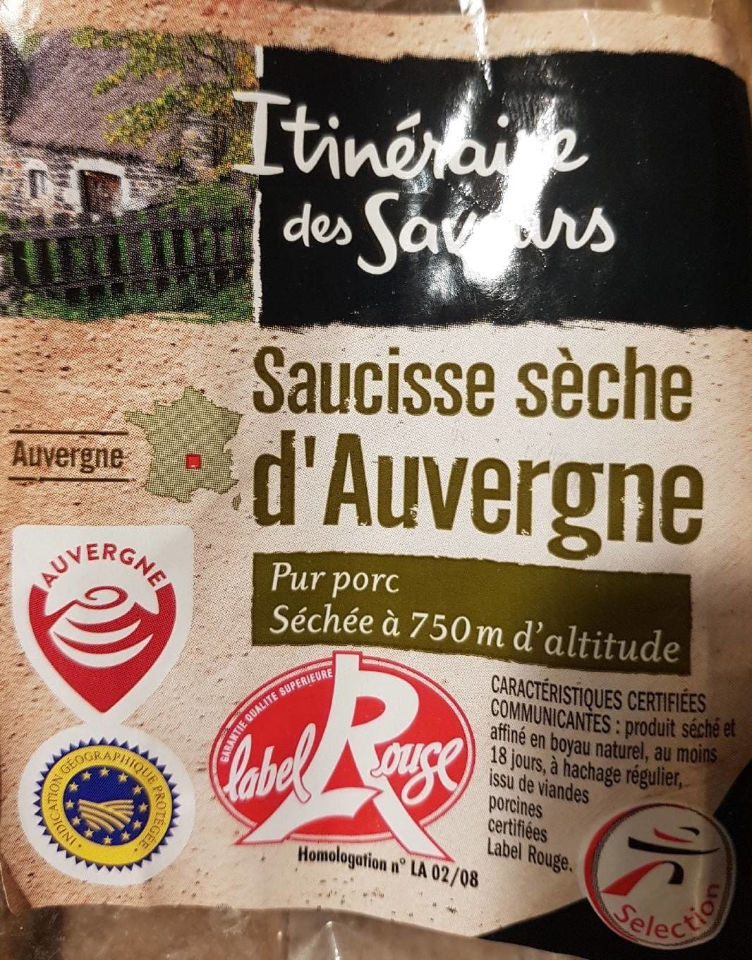 Itinéraire des Saveurs Saucisse sèche d'Auvergne packshot