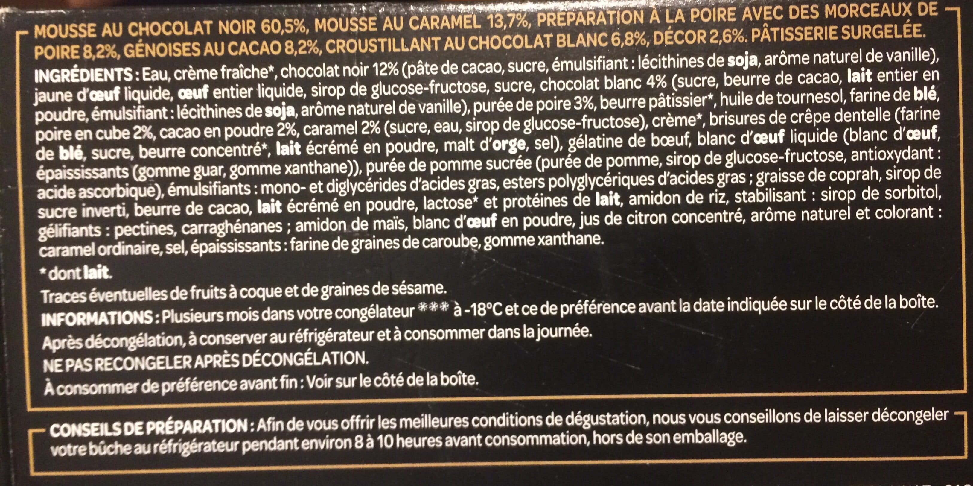 Les Créations La Gourmande buche patissiere packshot