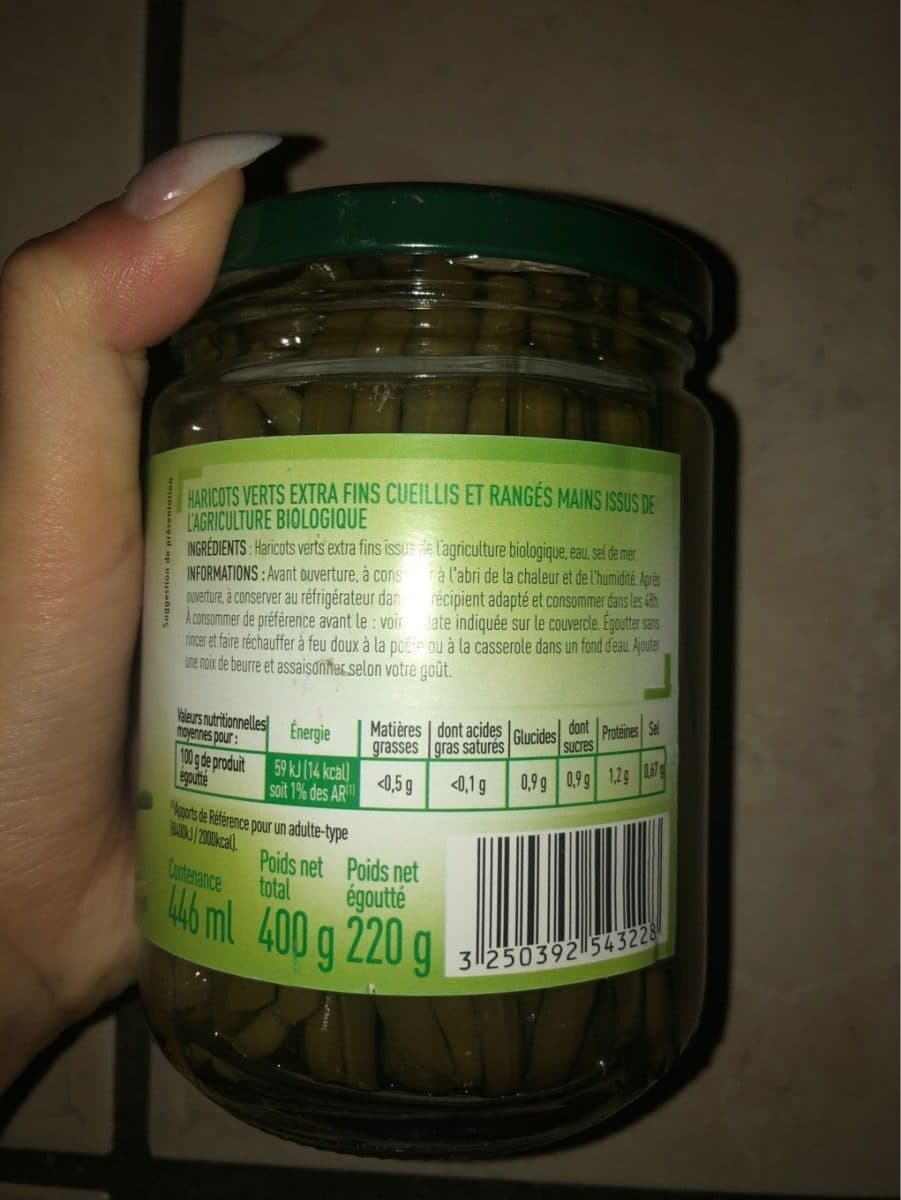 Open Food Facts Haricots verts extra fins packshot