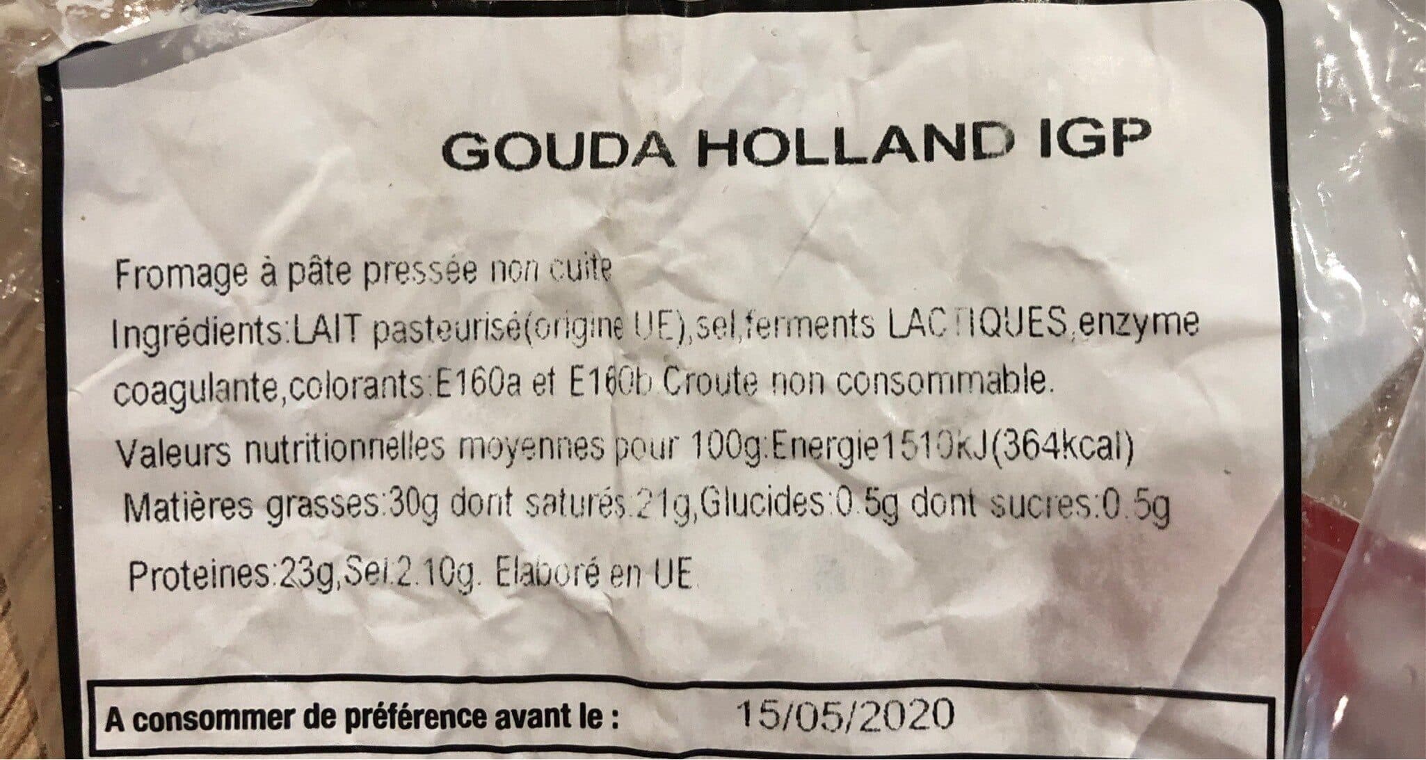 Gouda Holland Fromage à pâte pressée non cuite packshot