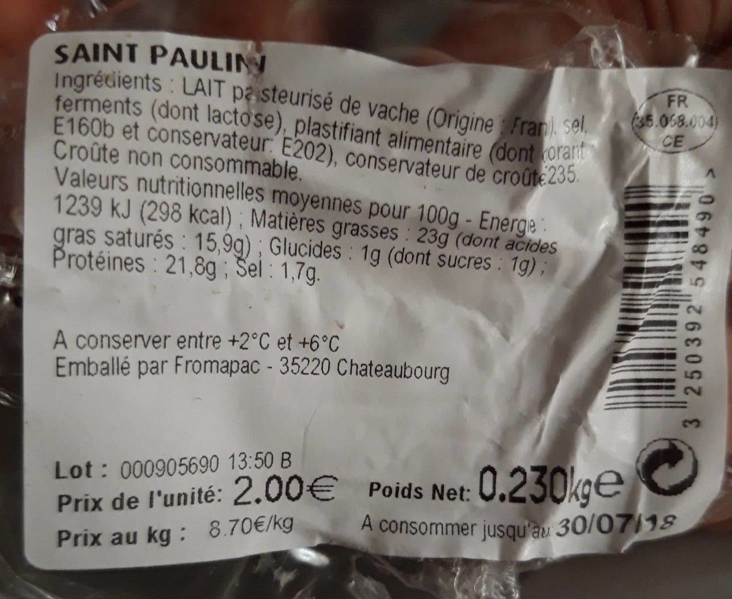 Open Food Facts Fromage packshot