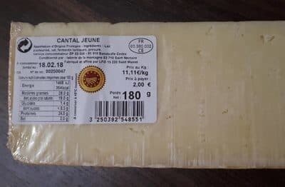 Intermarché Cantal jeune packshot