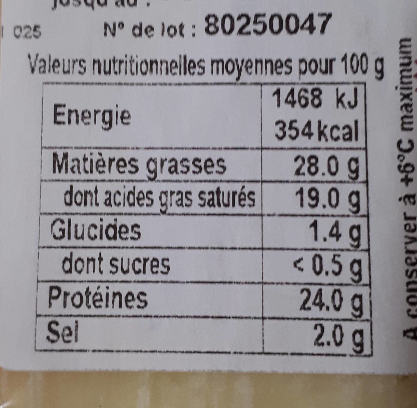 Intermarché Cantal jeune packshot