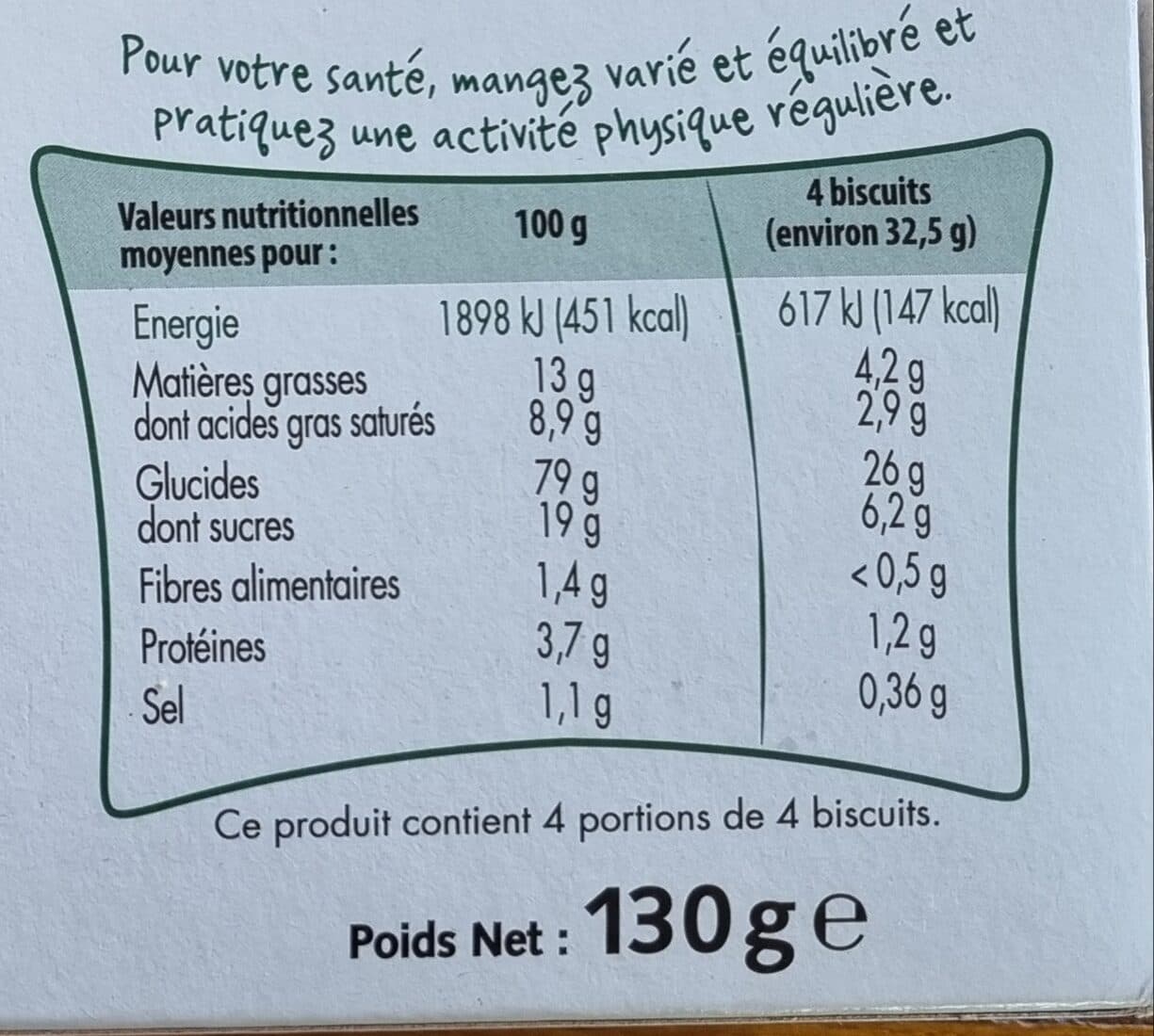 Regain Petits beurre nature sans gluten - 130g packshot