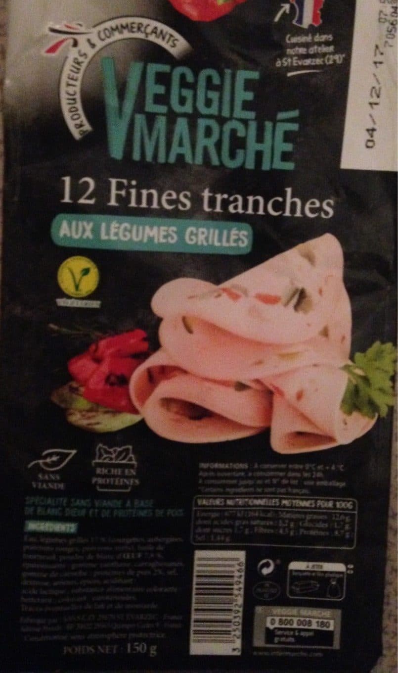 Intermarché - Veggie marché 12 Fines Tranches aux legumes grillés packshot