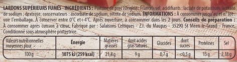 Monique ranou LARDONS FUMES 400g (2X200G) (arrêt) packshot
