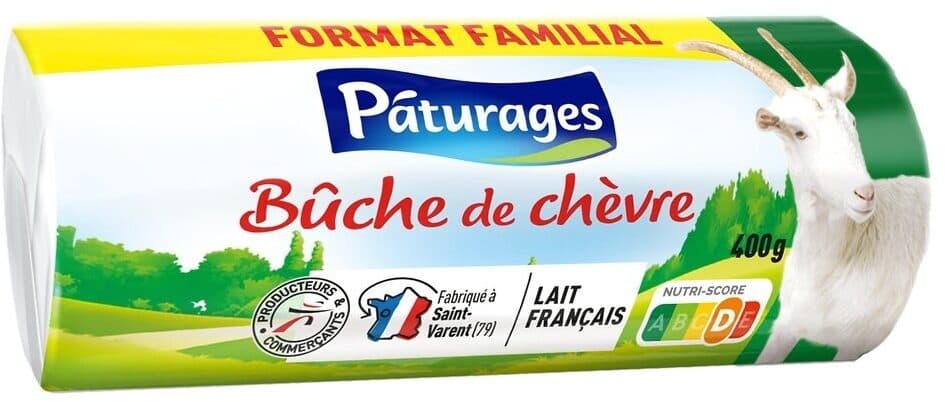 Paturages Bûche de chevre 400g packshot