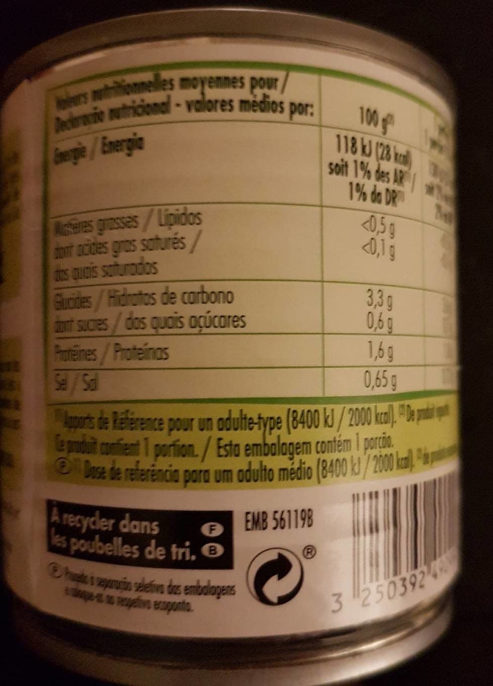 Saint eloi Haricots verts extra fins coupés 3*1/4 packshot