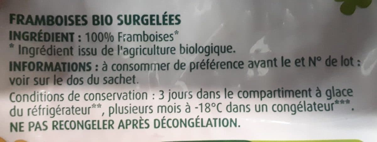 Adélie Framboises entières bio packshot