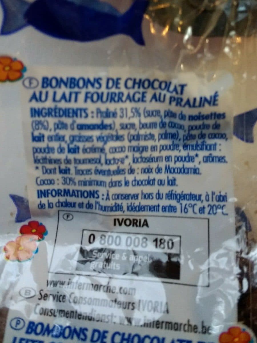 Ivoria Friture praliné chocolat au lait - 200g packshot