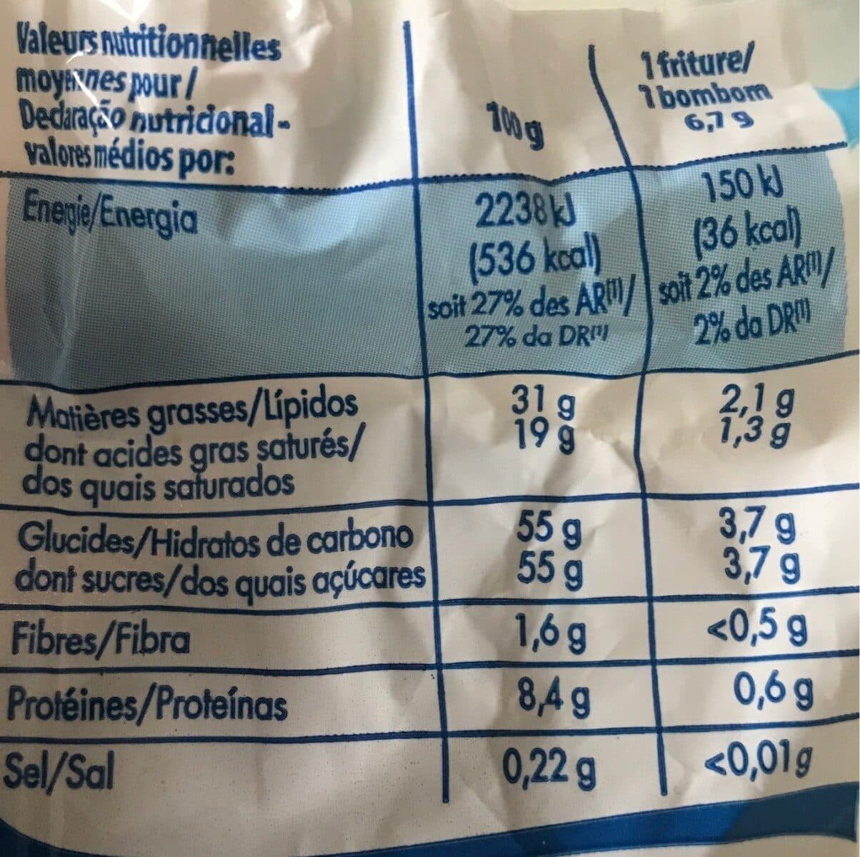Ivoria Fritures pleines chocolat au lait - 200g packshot