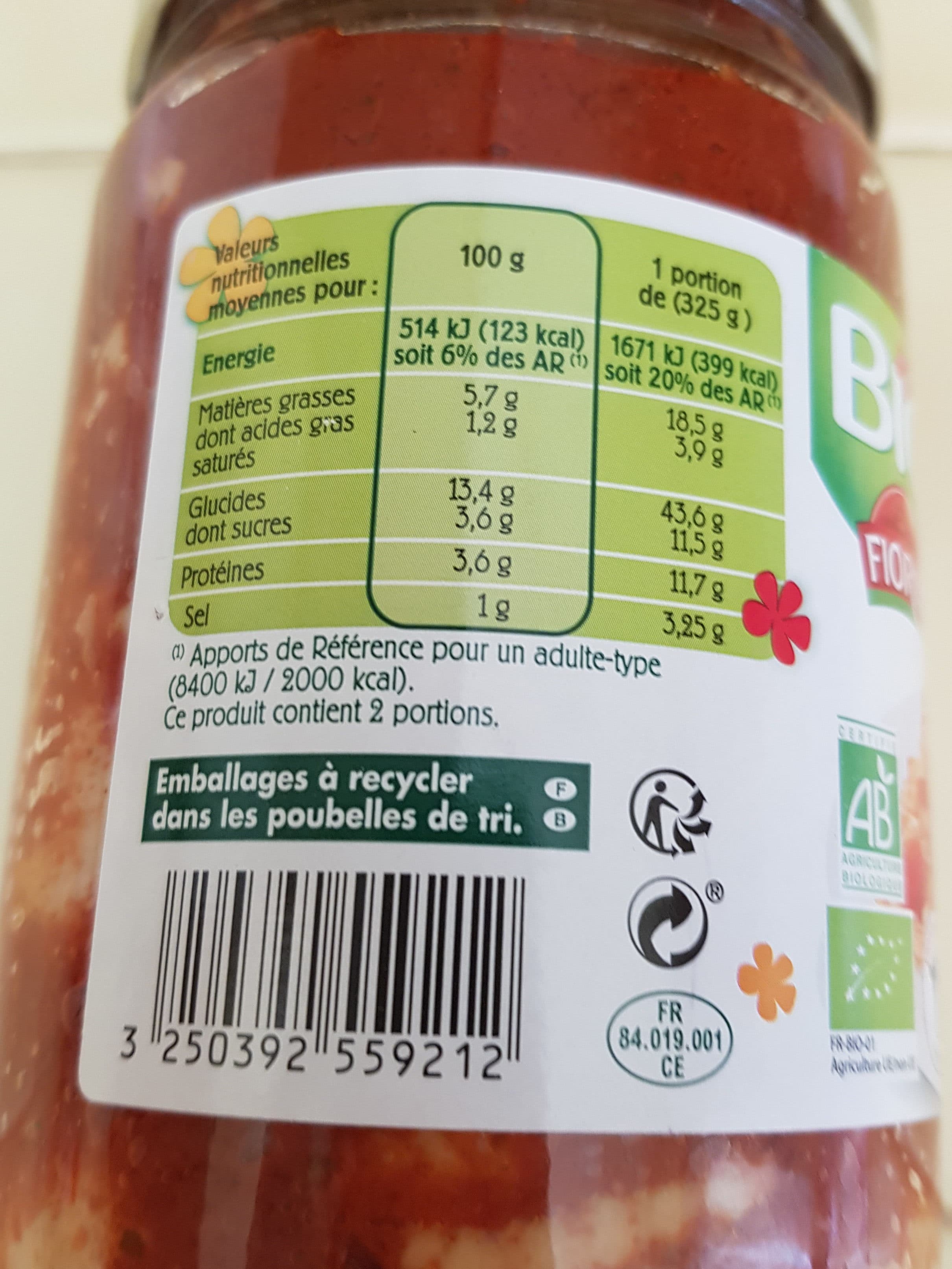 Fiorini Ravioli pur bœuf Bio 650g packshot