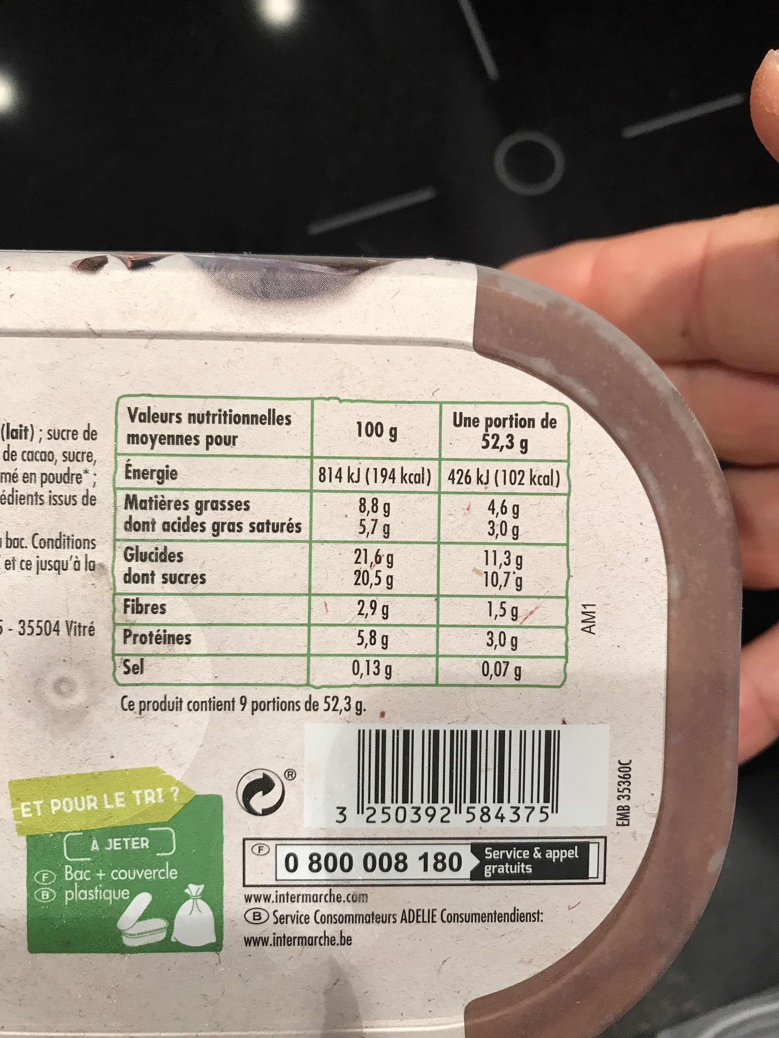 Adélie Bac chocolat (CG) - BIO - 900mL packshot