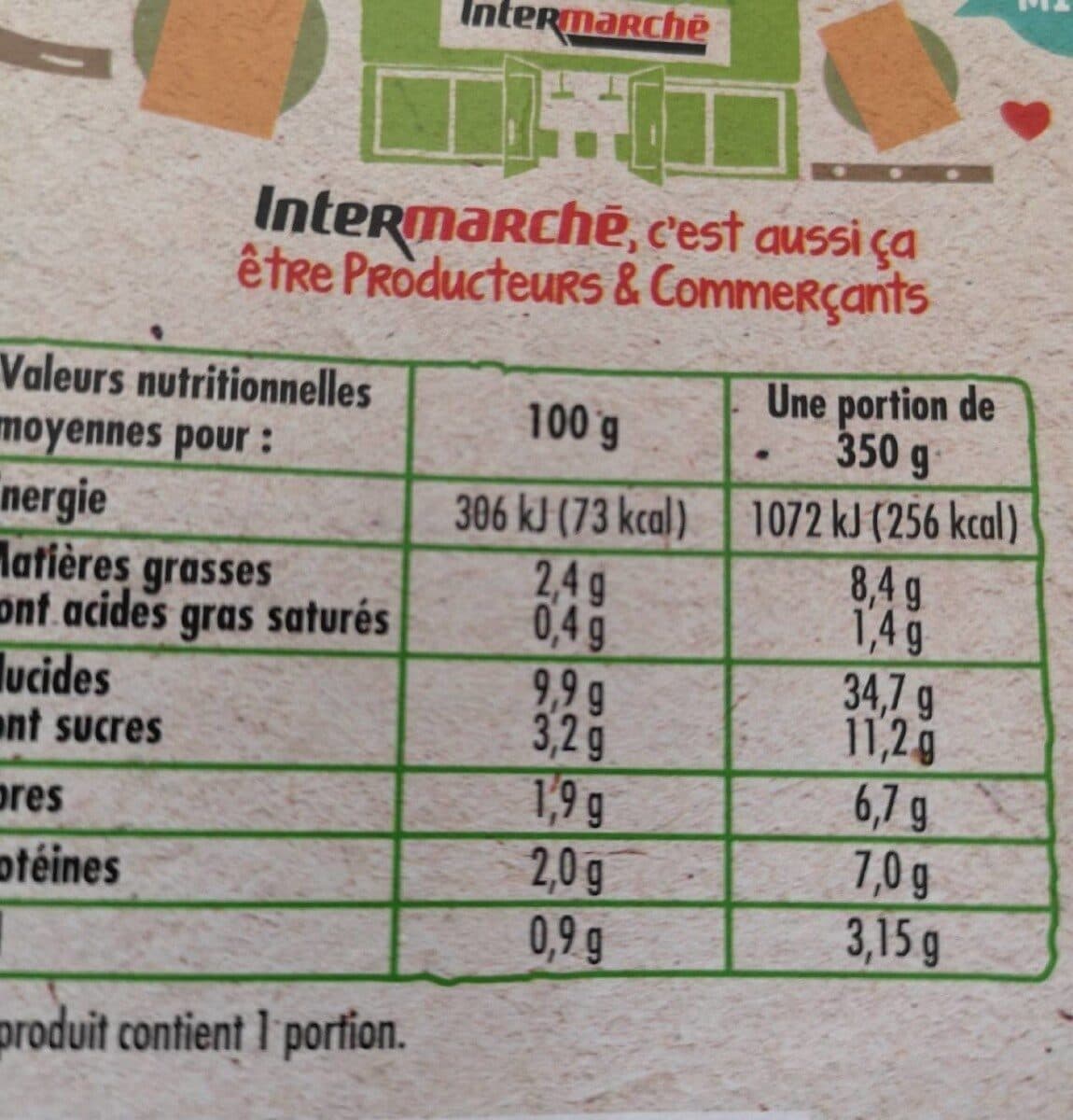 Monique ranou BARQUETTE Assiette végétarienne de légumes et de quinoa - BIO - 350 g => packshot