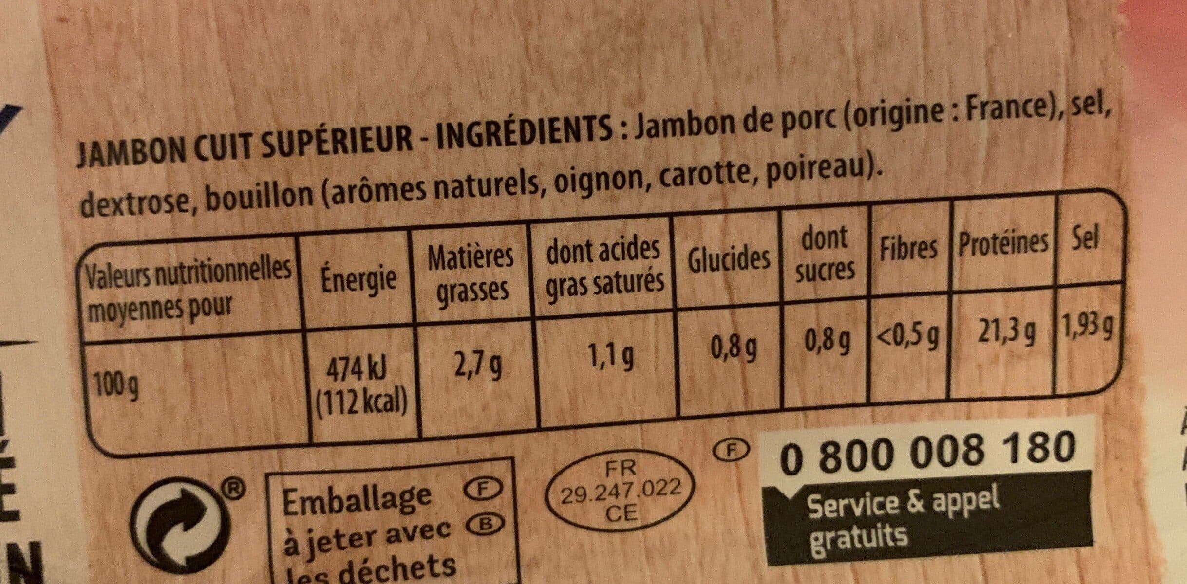 Intermarché Jambon le tradition conservation sans nitrite packshot