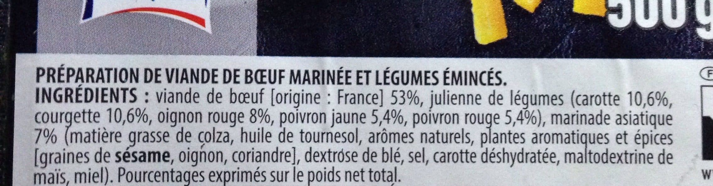 Jean Rozé Boeuf sauce asiatique legumes croquants packshot