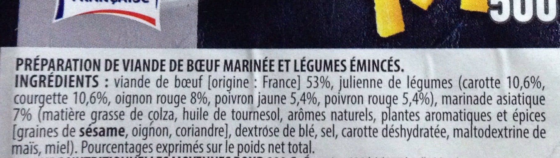 Jean Rozé Boeuf sauce asiatique legumes croquants packshot