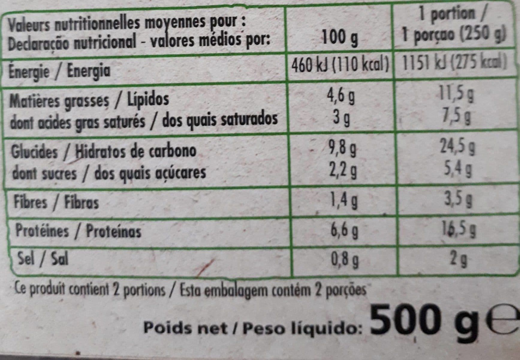 Monique ranou HACHIS PARMENTIER BIO 500g packshot